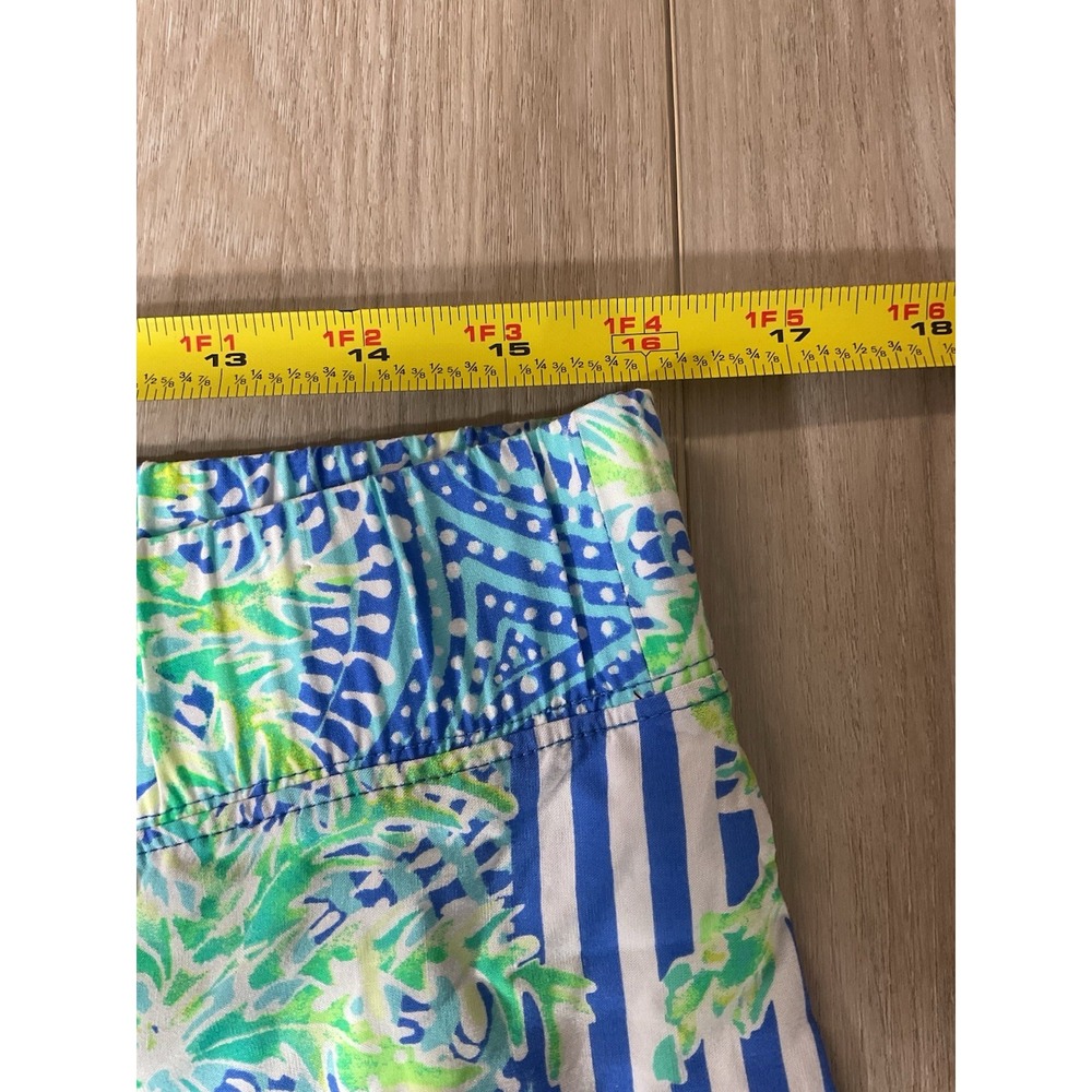 LILLY PULITZER Bal Harbour Palazzo Pant Bennet Blue Women's M Artsy Vacation - Picture 8 of 10
